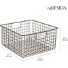 image:imagemDesign Metal Wire Bathroom Storage Basket Organizer with Handles  Organize MasterGuest Bathrooms Linen Hallway or Entryway Closets Bedroom Laundry Room Concerto Collection  2 Pack  Bronze
