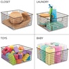 image:imagemDesign Metal Wire Bathroom Storage Basket Organizer with Handles  Organize MasterGuest Bathrooms Linen Hallway or Entryway Closets Bedroom Laundry Room Concerto Collection  2 Pack  Bronze