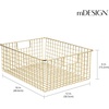 image:imagemDesign Metal Wire Bathroom Storage Basket Organizer with Handles  Organize MasterGuest Bathrooms Linen Hallway or Entryway Closets Bedroom Laundry Room Concerto Collection 4 Pack Soft Brass