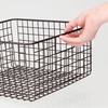 image:imagemDesign Metal Wire Bathroom Storage Basket Organizer with Handles  Organize MasterGuest Bathrooms Linen Hallway or Entryway Closets Bedroom Laundry Room Concerto Collection  2 Pack  Bronze