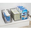 image:imagemDesign Metal Wire Bathroom Storage Basket Organizer with Handles  Organize MasterGuest Bathrooms Linen Hallway or Entryway Closets Bedroom Laundry Room Concerto Collection  2 Pack  Bronze