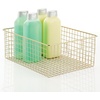 image:imagemDesign Metal Wire Bathroom Storage Basket Organizer with Handles  Organize MasterGuest Bathrooms Linen Hallway or Entryway Closets Bedroom Laundry Room Concerto Collection 4 Pack Soft Brass