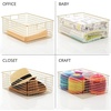 image:imagemDesign Metal Wire Bathroom Storage Basket Organizer with Handles  Organize MasterGuest Bathrooms Linen Hallway or Entryway Closets Bedroom Laundry Room Concerto Collection 4 Pack Soft Brass