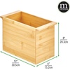 image:imagemDesign Natural Bamboo Bathroom Toliet Roll Holder Storage Organizer Basket Bin Use in Bathroom On Toilet Tanks  Builtin Handles  Holds 4 Rolls of Toilet Paper  Natural