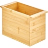 image:imagemDesign Natural Bamboo Bathroom Toliet Roll Holder Storage Organizer Basket Bin Use in Bathroom On Toilet Tanks  Builtin Handles  Holds 4 Rolls of Toilet Paper  Natural