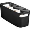 image:imagemDesign Plastic Bathroom Bin with Handles  Storage Organizer for Vanity Countertop  Hold Soap Body Wash Shampoo Lotion Conditioner Hand Towels  Aura Collection  8 Pack  16 Long Black