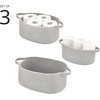 image:imagemDesign Rustic Casual Woven Cotton Rope Bathroom Basket with Handles  Storage Organizer Set for Countertop Floor Closet or Vanity  Holds Toilet Paper Towels or Magazines  Set of 3 Gray