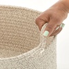 image:imagemDesign Rustic Casual Woven Cotton Rope Bathroom Basket with Handles  Storage Organizer Set for Countertop Floor Closet or Vanity  Holds Toilet Paper Towels or Magazines  Set of 3 Brown
