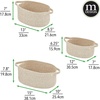 image:imagemDesign Rustic Casual Woven Cotton Rope Bathroom Basket with Handles  Storage Organizer Set for Countertop Floor Closet or Vanity  Holds Toilet Paper Towels or Magazines  Set of 3 Brown