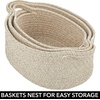 image:imagemDesign Rustic Casual Woven Cotton Rope Bathroom Basket with Handles  Storage Organizer Set for Countertop Floor Closet or Vanity  Holds Toilet Paper Towels or Magazines  Set of 3 Brown