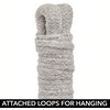 image:imagemDesign Rustic Casual Woven Cotton Rope Hanging Indoor Planter Baskets with Knotted Loop Handle  Bohemian Holder for Flowers Plants Greenery Succulents Vases and Pots  Set of 2  Dark Gray