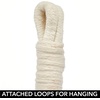 image:imagemDesign Rustic Casual Woven Cotton Rope Hanging Indoor Planter Baskets with Knotted Loop Handle  Bohemian Holder for Flowers Plants Greenery Succulents Vases and Pots  Set of 2  White