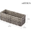 image:imagemDesign Rustic Farmhouse Woven Toilet Paper Holder Basket  Small Storage Organizer Tank Topper for Bathroom Counter or Top of Toilet  Holds 3 Rolls of Toilet Paper  Gray OmbreGrey Ombre