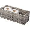 image:imagemDesign Rustic Farmhouse Woven Toilet Paper Holder Basket  Small Storage Organizer Tank Topper for Bathroom Counter or Top of Toilet  Holds 3 Rolls of Toilet Paper  Gray OmbreGrey Ombre
