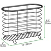 image:imagemDesign Stainless Steel Hair Dryer and Flat Iron Holder Storage Organizer Bin for Living Room Bathroom Guest Room Holds Hair Dryer Brush Curling Iron Straightener Omni Collection  Matte Black