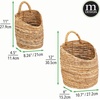image:imagemDesign Woven Banana Bark Hanging Wall Storage Basket for Flowers amp Essentials Decorative Boho Mounted Organizer for Pantry Closet Bathroom and The Door  Set of 2  NaturalTan