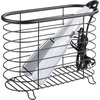 image:imagemDesign Stainless Steel Hair Dryer and Flat Iron Holder Storage Organizer Bin for Living Room Bathroom Guest Room Holds Hair Dryer Brush Curling Iron Straightener Omni Collection  Matte Black