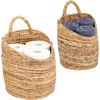 image:imagemDesign Woven Banana Bark Hanging Wall Storage Basket for Flowers amp Essentials Decorative Boho Mounted Organizer for Pantry Closet Bathroom and The Door  Set of 2  NaturalTan