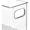 image:imagemDesign Plastic Bathroom Organizer  Storage Holder Bin with Handles for Vanity Cupboard Cabinet Shelf Linen or Hallway Closets Holds Styling Tools Beauty Products or Toiletries  2 Pack  Clear