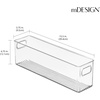 image:imagemDesign Plastic Bathroom Organizer  Storage Holder Bin with Handles for Vanity Cupboard Cabinet Shelf Linen or Hallway Closets Holds Styling Tools Beauty Products or Toiletries  2 Pack  Clear