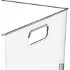 image:imagemDesign Plastic Storage Organizer Bin With Handle for Bathroom Vanity or Accessories  Under Sink Cabinet Closet Shelf Organization  Ligne Collection Clear12 x 10 x 8 Pack of 8