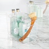 image:imagemDesign Plastic Storage Organizer Bin With Handle for Bathroom Vanity or Accessories  Under Sink Cabinet Closet Shelf Organization  Ligne Collection Clear12 x 6 x 8 Pack of 1