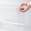 image:imagemDesign Plastic Storage Organizer Bin With Handle for Bathroom Vanity or Accessories  Under Sink Cabinet Closet Shelf Organization  Ligne Collection Clear12 x 6 x 8 Pack of 1