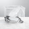 image:imagemDesign Plastic Storage Organizer Bin With Handle for Bathroom Vanity or Accessories  Under Sink Cabinet Closet Shelf Organization  Ligne Collection Clear12 x 10 x 8 Pack of 8