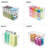 image:imagemDesign Plastic Storage Organizer Bin With Handle for Bathroom Vanity or Accessories  Under Sink Cabinet Closet Shelf Organization  Ligne Collection Clear12 x 6 x 8 Pack of 1