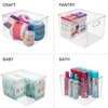image:imagemDesign Deep Plastic Stackable Storage Organizer Container Bin Hallway Bedroom Linen Coat and Entryway Closet Organization  Holds Clothing Blankets Accessories  Ligne Collection  Clear12 x 10 x 8 Pack of 1