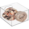 image:imagemDesign Deep Plastic Stackable Storage Organizer Container Bin Hallway Bedroom Linen Coat and Entryway Closet Organization  Holds Clothing Blankets Accessories  Ligne Collection  Clear10 x 10 x 6 Pack of 1