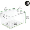 image:imagemDesign Deep Plastic Stackable Storage Organizer Container Bin Hallway Bedroom Linen Coat and Entryway Closet Organization  Holds Clothing Blankets Accessories  Ligne Collection  Clear12 x 10 x 8 Pack of 1