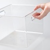 image:imagemDesign Deep Plastic Stackable Storage Organizer Container Bin Hallway Bedroom Linen Coat and Entryway Closet Organization  Holds Clothing Blankets Accessories  Ligne Collection  Clear10 x 10 x 8 Pack of 2