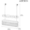 image:imagemDesign Metal Bathroom Storage Tool Organizer Accessory Basket Tray  Hang Over Cabinet Door  Storage for Hair Dryer Straightener Curling Iron amp Hair Styling Products  Concerto Collection  ChromeChrome