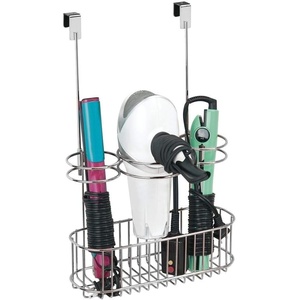 image:imagemDesign OverCabinet Hair Care Tools Holder for Hair Dryer Flat Iron Curling Wand Straightener  ChromeChrome