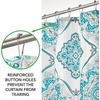 image:imagemDesign Waffle Knit Shower Curtain  Long Cotton Blend Bathroom Shower Curtain  Spa Quality Luxury Solid Color Cloth Shower Curtains for Bathroom  Hyde Collection 72 x 72  Light Aqua BlueTeal Multi
