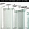image:imagemDesign Waffle Knit Shower Curtain  Long Cotton Blend Bathroom Shower Curtain  Spa Quality Luxury Solid Color Cloth Shower Curtains for Bathroom  Hyde Collection 72 x 72  Light Aqua BlueLight Aqua