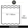 image:imagemDesign Waffle Knit Shower Curtain  Long Cotton Blend Bathroom Shower Curtain  Spa Quality Luxury Solid Color Cloth Shower Curtains for Bathroom  Hyde Collection 72 x 72  Light Aqua BlueTeal Multi