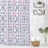 image:imagemDesign Waffle Knit Shower Curtain  Long Cotton Blend Bathroom Shower Curtain  Spa Quality Luxury Solid Color Cloth Shower Curtains for Bathroom  Hyde Collection 72 x 72  Light Aqua BluePink