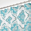image:imagemDesign Waffle Knit Shower Curtain  Long Cotton Blend Bathroom Shower Curtain  Spa Quality Luxury Solid Color Cloth Shower Curtains for Bathroom  Hyde Collection 72 x 72  Light Aqua BlueTeal Multi
