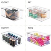 image:imagemDesign Plastic Stackable Home Office Storage Organizer Box with Hinge Lid  Holder Container Bin for Note Pads Gel Pens Staples Dry Erase Markers Tape Supplies  Lumiere Collection  Clear1275 x 725 x 5 Pack of 1