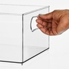 image:imagemDesign Deep Plastic Stackable Storage Organizer Container Bin Bath and Shower Organization for Cabinet Cupboard Shelves Counter or Closet  Holds Shampoo Vitamins  Ligne Collection  Clear
