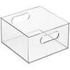 image:imagemDesign Deep Plastic Stackable Storage Organizer Container Bin Bath and Shower Organization for Cabinet Cupboard Shelves Counter or Closet  Holds Shampoo Vitamins  Ligne Collection  Clear