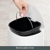 image:imagemDesign Plastic 13 Gallon5 Liter Trash Can Waste Basket for Bathroom with Lid Step Pedal Dustbin and Removable Liner Bucket  Small Garbage Bin for Bathroom Bedroom or Office  WhiteWhite
