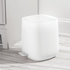 image:imagemDesign Plastic 13 Gallon5 Liter Trash Can Waste Basket for Bathroom with Lid Step Pedal Dustbin and Removable Liner Bucket  Small Garbage Bin for Bathroom Bedroom or Office  WhiteWhite