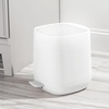 image:imagemDesign Plastic 13 Gallon5 Liter Trash Can Waste Basket for Bathroom with Lid Step Pedal Dustbin and Removable Liner Bucket  Small Garbage Bin for Bathroom Bedroom or Office  WhiteWhite