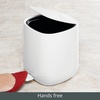 image:imagemDesign Plastic 13 Gallon5 Liter Trash Can Waste Basket for Bathroom with Lid Step Pedal Dustbin and Removable Liner Bucket  Small Garbage Bin for Bathroom Bedroom or Office  WhiteWhite