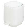 image:imagemDesign Plastic 13 Gallon5 Liter Trash Can Waste Basket for Bathroom with Lid Step Pedal Dustbin and Removable Liner Bucket  Small Garbage Bin for Bathroom Bedroom or Office  WhiteWhite