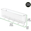 image:imagemDesign Plastic Wall Mount Mail and Key Holder with 5 Hooks Hanger Rack Shelf for Home Entryway Mudroom Kitchen Hold Letters Cards Magazines Coats Umbrellas Ligne Collection  ClearClear