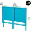 image:imagemDesign Folding Desk for Compact Spaces  Collapsible Compact Writing and Computer Workstation Steel Furniture Table for Living Room Dorm Home Office and Bedroom  Ocean Blue